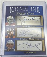 (E) Iconic Ink Triple Cut Joe Montana, Peyton