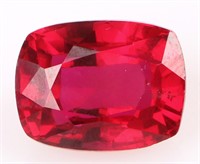 10.65CT CUSHION-CUT RED RUBY LOOSE GEMSTONE