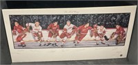 (D) Detroit Red Wings signed lithograph Gordie