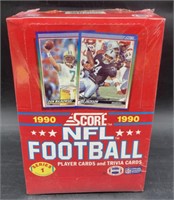 (D) Score 1990 sealed football wax packs cards