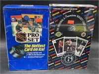 (D) Hockey 1990 Pro set and 1992 Ultimate sealed