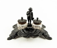 Cast Iron Figural Ink Well