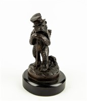 Bronze Walking Bear Hobo Matchstick Holder