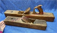 (2) Ant. wood hand planes