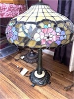 Large Tiffany Style Stained Glass Lamp