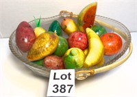 Hand carved Onyx Stone Fruit Lot in Decorative