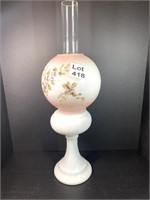 Decorative Painted Glass Oil Lamp