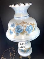 Antique Blue Floral Gone With the Wind Glass