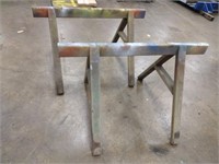 Pair of custom built solid steel 50-in sawhorses