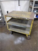 Custom built solid steel rolling shop cart, 24.5