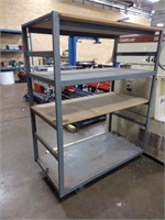 Custom built steel rolling storage shop cart, 29x