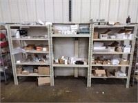 Heavy duty steel triple shelving unit, 18x 112 x