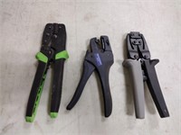 Three pairs assorted wire cutting tools