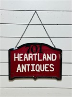 Painted Wooden Antique's Sign