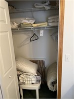 CONTENTS OF 2 BEDROOM CLOSETS UPSTAIRS