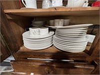 35 PIECES OF WHITE DISHES