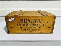 Wooden Sun-Ra Vegetable Shipping Crate