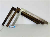 (3) Metal Carpenters Squares (some vintage)