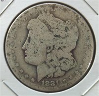 1881 O Morgan dollar