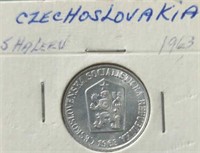 Uncirculated 1963 Czechoslovakia coin