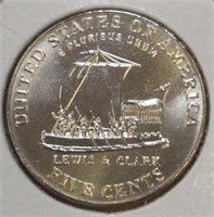 Uncirculated 2004 d. Lewis and Clark nickel