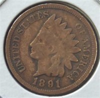 1891 Indian head, penny