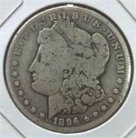 Silver 1896 O Morgan dollar