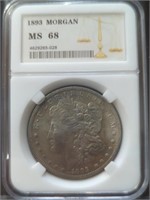 Slabbed 1893 CC Morgan dollar token