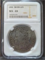 Slabbed 1902.0 Morgan dollar token