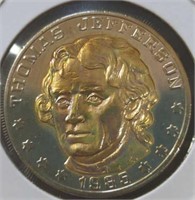 Thomas Jefferson double eagle coin/token