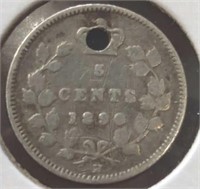 Silver 1896 Canadian nickel