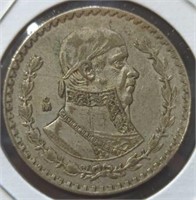 Silver 1962 Mexican silver dollar