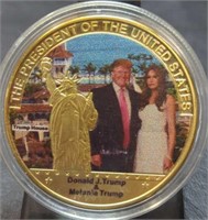 Donald and Melania Trump challenge coin