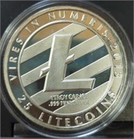 Litecoin cryptocurrency challenge coin