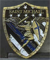 St. Michael military die cut challenge coin