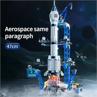 Lego Style building block set--rocket