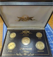 1999 24KT gold plated coin set
