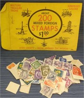 About 200 mixed foreign stamps vintage