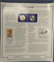 Hawaii coin and stamp set