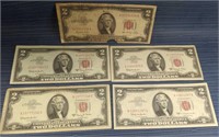 Lot of 1953 and 1963 $2 bank note