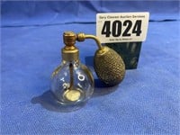Antique Perfume Bottle w/Spritzers, 2.5"T