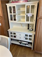 WHITE HUTCH IN DINING ROOM