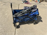 BEACH WAGON WITH 3 BAG CHAIRS