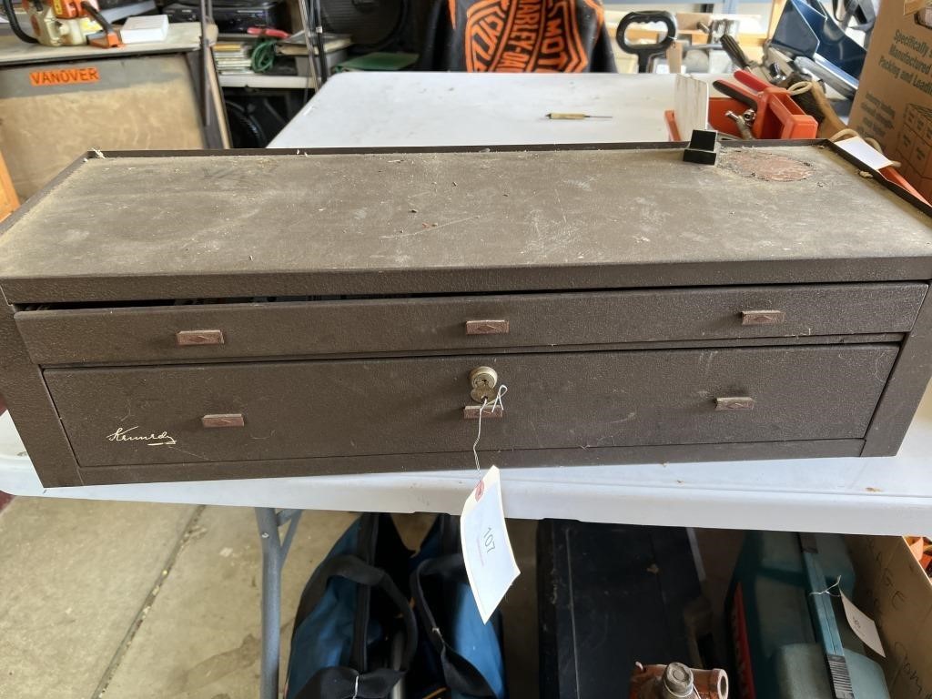 KENNEDY MACHINIST TOOL BOX WITH CONTENTS