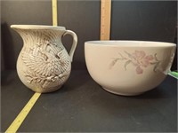 Eagle Pitcher and Iris Mixing Bowl