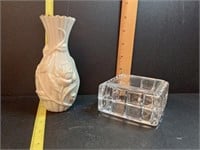 Lenox Bud Vase & Crystal Trinket Box