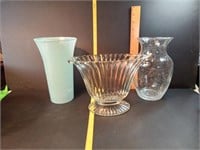 Collection of 3 Glass Vases