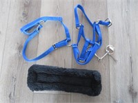 2 new miniature horse halters, chest pad