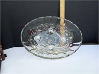 Carnival Glass Oval Serving Bowl