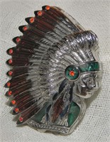 Bob Mackie Indian Chief Trinket/Pill Box